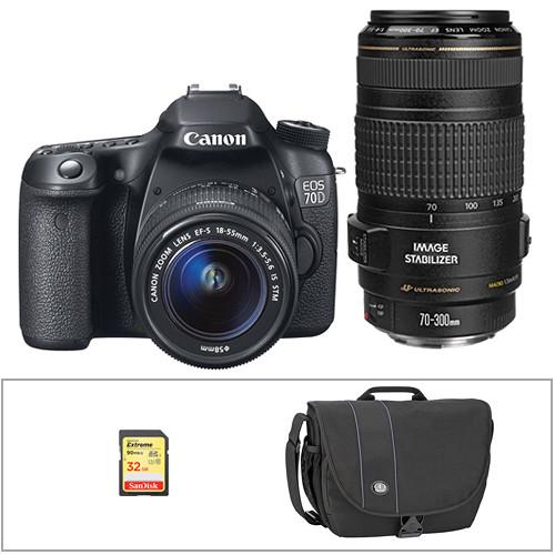 Canon EOS 70D DSLR Camera with 18-55mm f/3.5-5.6 STM 8469B009