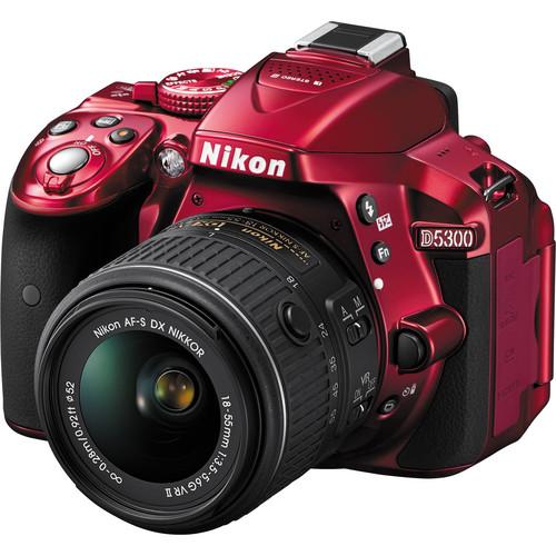 Nikon  D5300 DSLR Camera (Body Only, Red) 1520, Nikon, D5300, DSLR, Camera, Body, Only, Red, 1520, Video