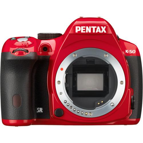 Pentax K-50 DSLR Camera with 18-135mm Lens (Red) 11008