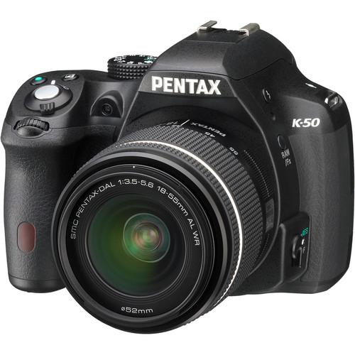 Pentax K-50 DSLR Camera with 18-55mm Lens (Black) 10894, Pentax, K-50, DSLR, Camera, with, 18-55mm, Lens, Black, 10894,