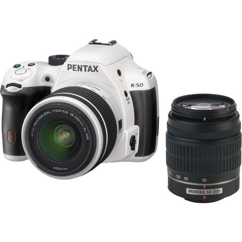 Pentax K-50 DSLR Camera with 18-55mm Lens (White) 10939