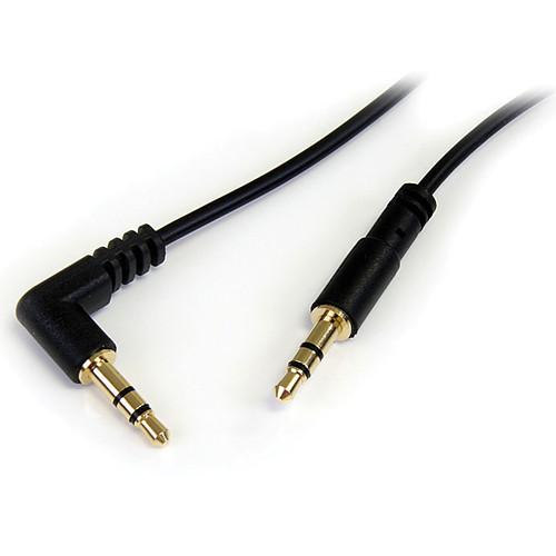 StarTech Right Angle 3.5mm to 3.5mm Stereo Audio Cable MU1MMSRA