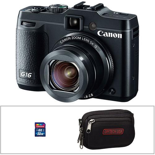 Canon PowerShot G16 Point-and-Shoot Camera Deluxe Kit