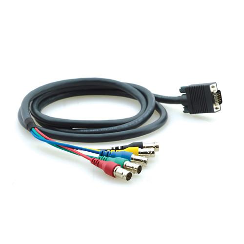 Kramer HD15 Male to 5 BNC Female Breakout Cable (1') C-GM/5BF-1, Kramer, HD15, Male, to, 5, BNC, Female, Breakout, Cable, 1', C-GM/5BF-1