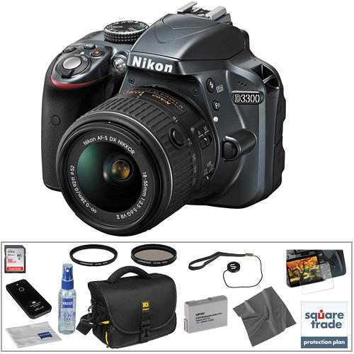 Nikon D3300 DSLR Camera with 18-55mm Lens (Grey) 1534, Nikon, D3300, DSLR, Camera, with, 18-55mm, Lens, Grey, 1534,