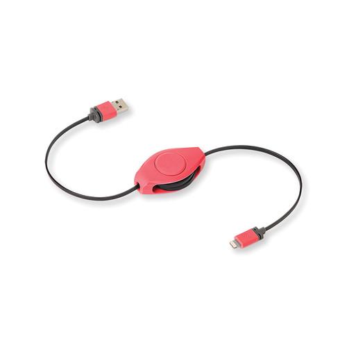 ReTrak Retractable Lightning Charge and Sync Cable ETLTUSBBLK
