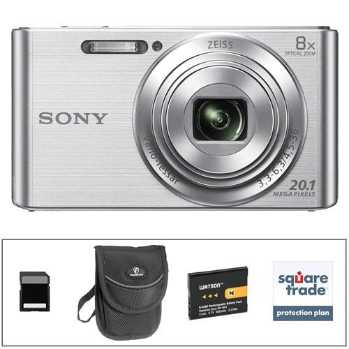 Sony DSC-W830 Digital Camera Deluxe Kit (Silver), Sony, DSC-W830, Digital, Camera, Deluxe, Kit, Silver, Video
