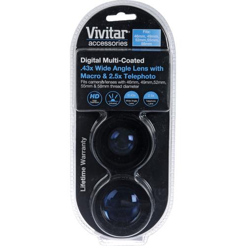 Vivitar 37mm Wide-Angle and Telephoto Adapter Lens Kit, Vivitar, 37mm, Wide-Angle, Telephoto, Adapter, Lens, Kit