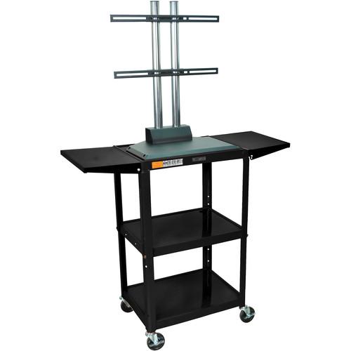 Luxor AVJ42DL-LCD Steel Adjustable A/V Cart AVJ42DL-LCD-BY, Luxor, AVJ42DL-LCD, Steel, Adjustable, A/V, Cart, AVJ42DL-LCD-BY,