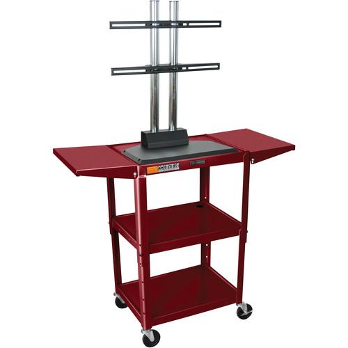 Luxor AVJ42DL-LCD Steel Adjustable A/V Cart AVJ42DL-LCD-LG, Luxor, AVJ42DL-LCD, Steel, Adjustable, A/V, Cart, AVJ42DL-LCD-LG,