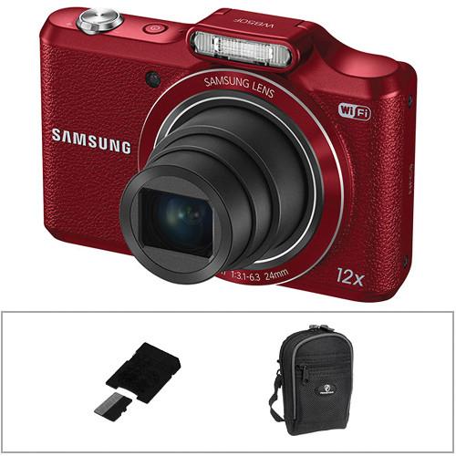 Samsung WB50F Smart Digital Camera Basic Kit (Red)
