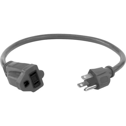 Watson 3 ft AC Power Extension Cord 14 AWG (Gray) ACE14-3G