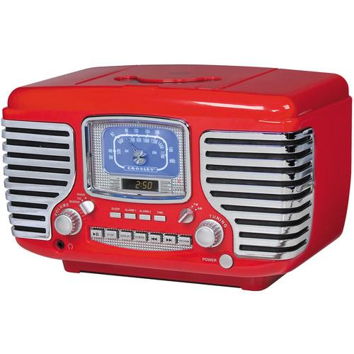 Crosley Radio CR612 Corsair Clock Radio (Red) CR612-RE