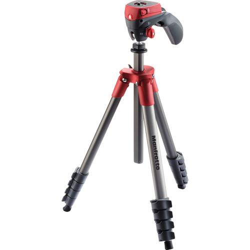 Manfrotto Compact Action Aluminum Tripod (Black) MKCOMPACTACN-BK