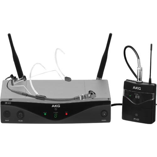 AKG WMS420 UHF Wireless Headworn Microphone System 3413H00090, AKG, WMS420, UHF, Wireless, Headworn, Microphone, System, 3413H00090
