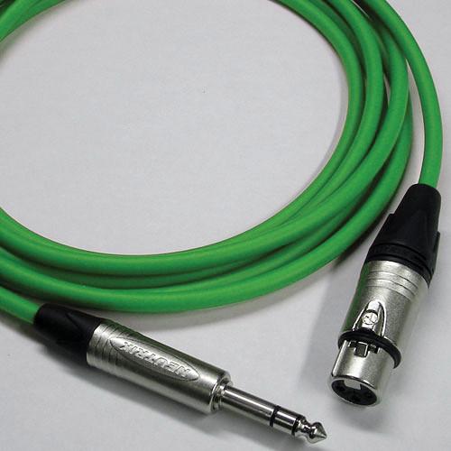 Canare Starquad XLRF-TRSM Cable (Green, 2') CATMXF002GRN