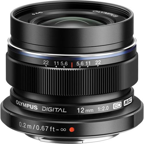 Olympus M.Zuiko Digital ED 12mm f/2.0 Lens (Black) V311020BU001, Olympus, M.Zuiko, Digital, ED, 12mm, f/2.0, Lens, Black, V311020BU001