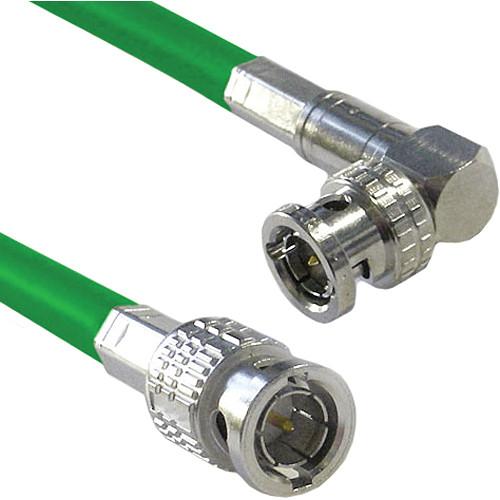 Canare Male to Right Angle Male HD-SDI Video Cable CA6HSVBRA6GRN, Canare, Male, to, Right, Angle, Male, HD-SDI, Video, Cable, CA6HSVBRA6GRN