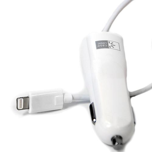 Case Logic Car Charger (Integrated Lightning Cable, White), Case, Logic, Car, Charger, Integrated, Lightning, Cable, White,
