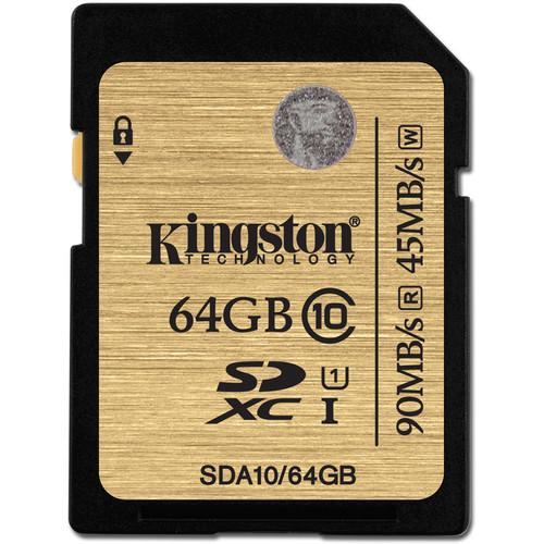 Kingston 256GB SDXC 300X Class 10 UHS-1 Memory Card SDA10/256GB