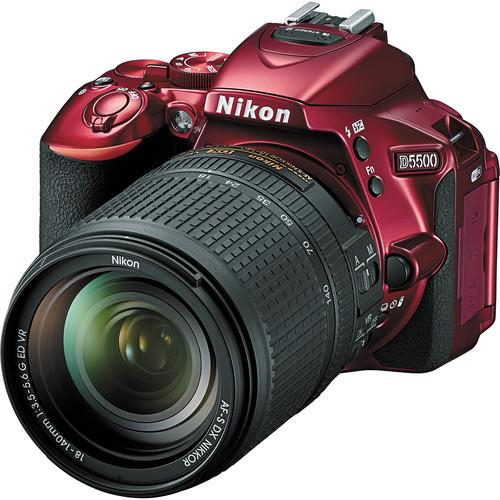 Nikon D5500 DSLR Camera with 18-55mm Lens (Red) 1547