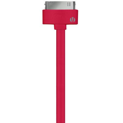 Vivitar 3' 30-Pin Apple Connector to USB Cable (Red)