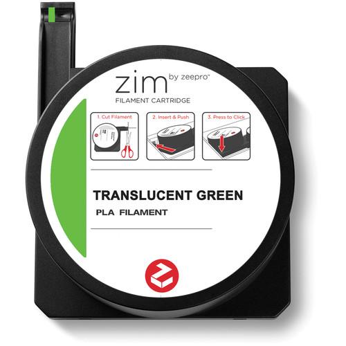 Zeepro zim PLA Filament Cartridge (0.6 lb, Green) ZP-PLA GRN, Zeepro, zim, PLA, Filament, Cartridge, 0.6, lb, Green, ZP-PLA, GRN,