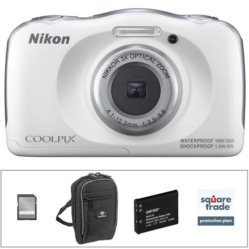 Nikon COOLPIX S33 Digital Camera Deluxe Kit (Blue)
