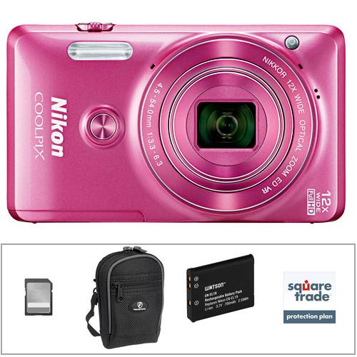Nikon COOLPIX S6900 Digital Camera Deluxe Kit (Pink)
