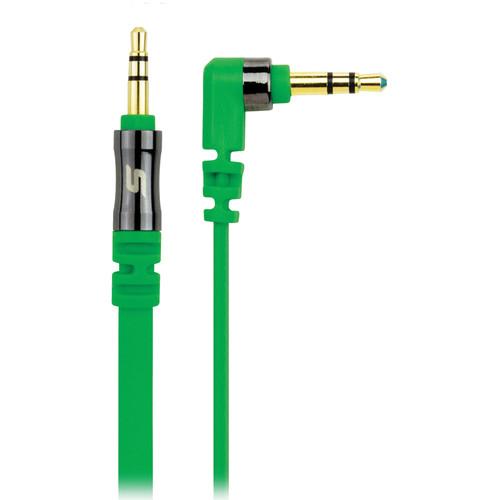 Scosche flatOUT - Flat Audio Cable (Green, 3') AUX3FG, Scosche, flatOUT, Flat, Audio, Cable, Green, 3', AUX3FG,