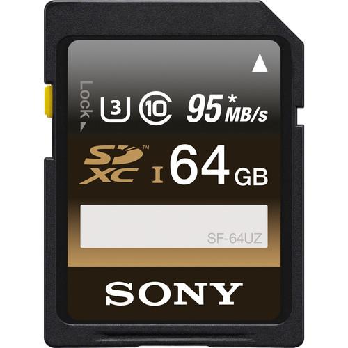 Sony 64GB UHS-I SDXC Memory Card (Class 10/U3) SF64UZ/TQN, Sony, 64GB, UHS-I, SDXC, Memory, Card, Class, 10/U3, SF64UZ/TQN,