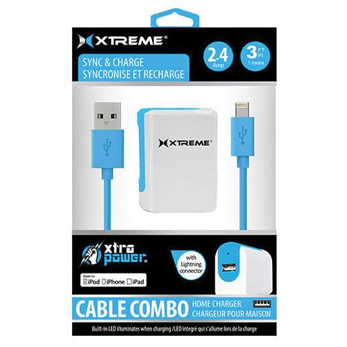 Xtreme Cables 2.4 Amp Home Charger with 8-pin Cable, 3' 82463