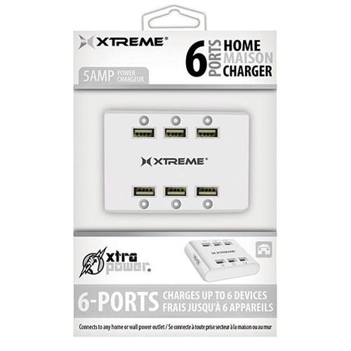 Xtreme Cables  6-Port USB Charger (Black) 81261