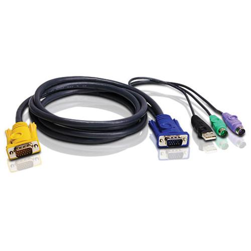 ATEN  2L-5301UP PS/2 USB KVM Cable (4') 2L5301UP, ATEN, 2L-5301UP, PS/2, USB, KVM, Cable, 4', 2L5301UP, Video