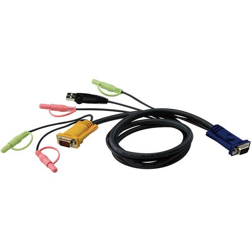 ATEN 2L-5305U USB KVM Cable with Audio Plugs (16') 2L5305U, ATEN, 2L-5305U, USB, KVM, Cable, with, Audio, Plugs, 16', 2L5305U,