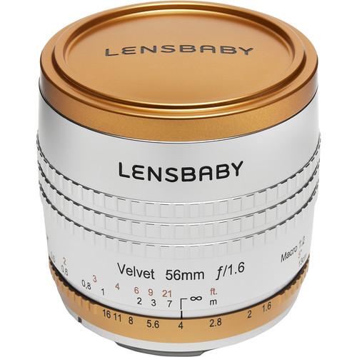 Lensbaby Velvet 56mm f/1.6 SE Lens for Nikon F (Silver) LBV56SEN
