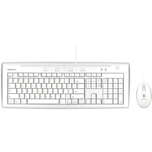 Macally USB 2.0 Slim Keyboard and Optical Game Mouse IKEY5COMBOB