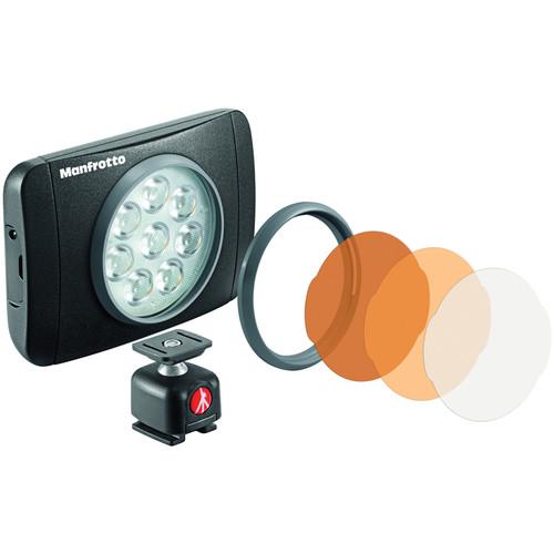 Manfrotto Lumimuse 3 On-Camera LED Light (Black) MLUMIEPL-BK, Manfrotto, Lumimuse, 3, On-Camera, LED, Light, Black, MLUMIEPL-BK,