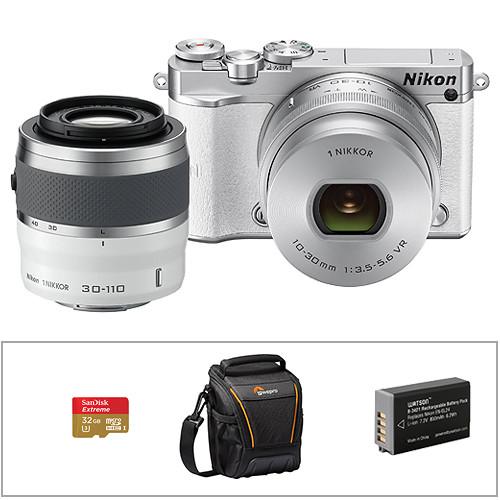 Nikon 1 J5 Mirrorless Digital Camera with 10-30mm and 27712