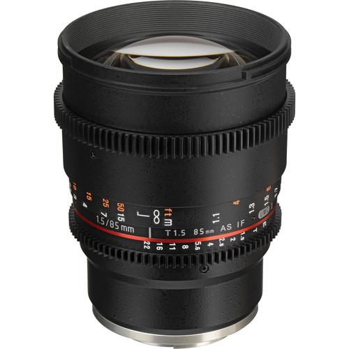 Samyang 85mm T1.5 VDSLRII Cine Lens for Canon EF Mount SYDS85M-C, Samyang, 85mm, T1.5, VDSLRII, Cine, Lens, Canon, EF, Mount, SYDS85M-C