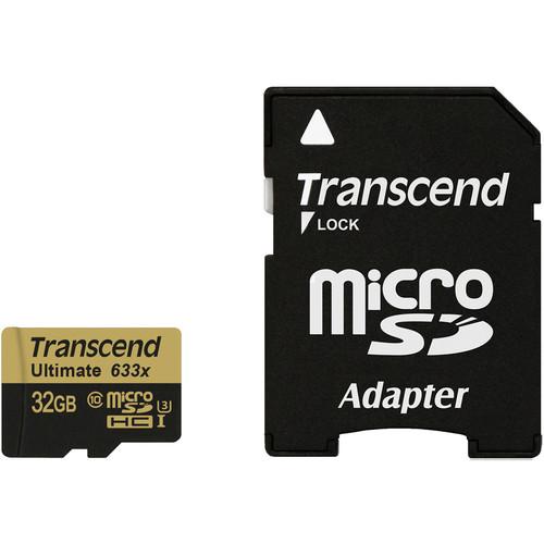 Transcend 32GB Ultimate UHS-I microSDHC Memory Card TS32GUSDU3, Transcend, 32GB, Ultimate, UHS-I, microSDHC, Memory, Card, TS32GUSDU3