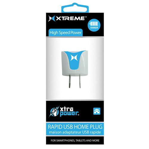 Xtreme Cables 1-Port 1A USB Home Charger (Blue) 88544