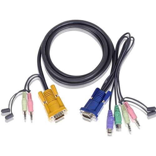 ATEN 2L-5303P SPHD-15 to VGA, PS/2, and Audio KVM Cable 2L5303P