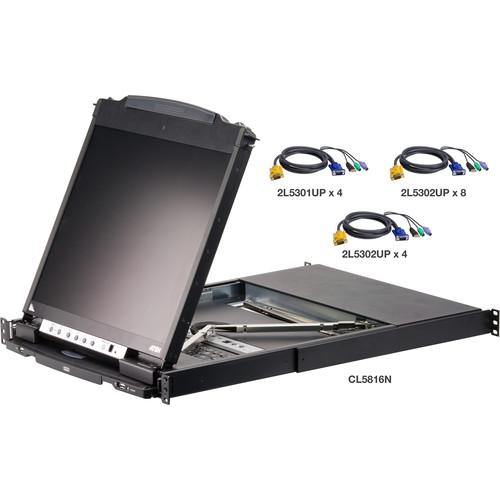 ATEN CL5816N 16-Port Dual Rail LCD KVM Switch CL5816N, ATEN, CL5816N, 16-Port, Dual, Rail, LCD, KVM, Switch, CL5816N,