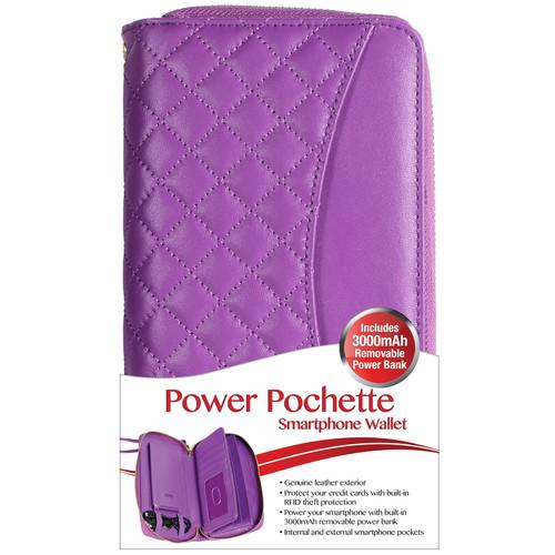 DIGITAL TREASURES Power Pochette Leather Wallet 3000mAh 20858-PG