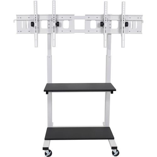 Luxor CLCD Crank Adjustable Flat Panel TV Cart CLCD