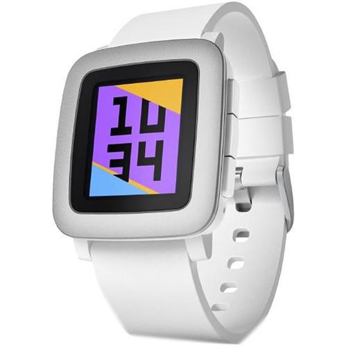 Pebble Pebble Time Smartwatch (White with Silver Bezel)