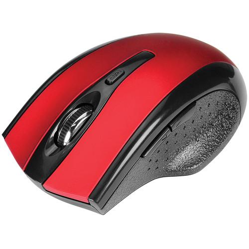SIIG 6-Button Ergonomic Wireless Optical Mouse (Red), SIIG, 6-Button, Ergonomic, Wireless, Optical, Mouse, Red,