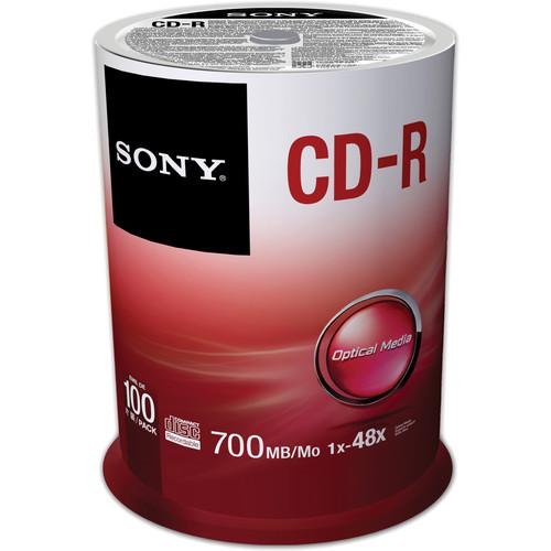 Sony CD-R Data Recordable Media, 100 Pack Spindle 100CDQ80SP/US, Sony, CD-R, Data, Recordable, Media, 100, Pack, Spindle, 100CDQ80SP/US