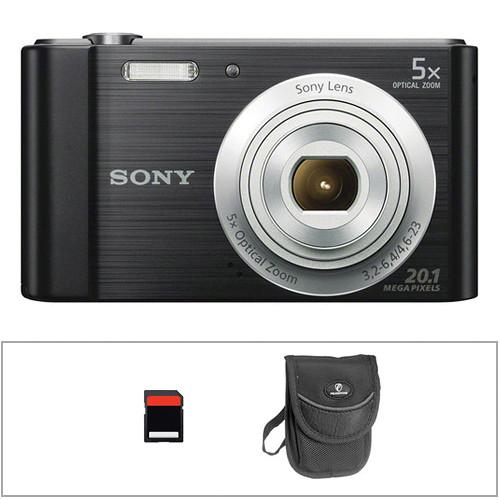 Sony Cyber-shot DSC-W800 Digital Camera Basic Kit (Black)